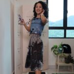 Funguy cropped batik blouse and culottes