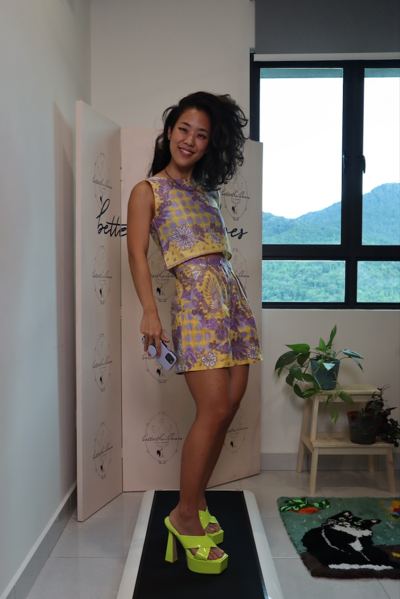 Batik blouse and shorts
